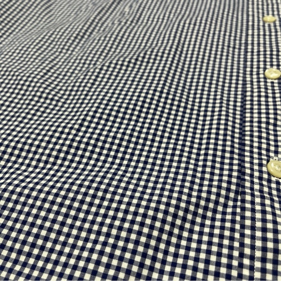 Ralph Lauren Shirt Men XL Blue Gingham Check Button Down Oxford Front Pocket - Picture 3 of 8